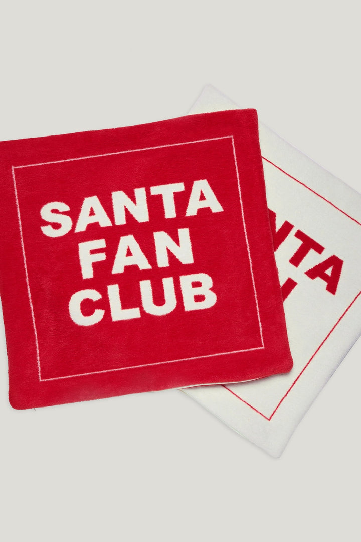 SANTA FAN CLUB KISSENHÜLLE WEIß/ROT