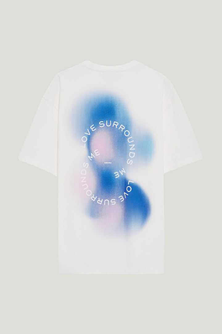 OVERSIZED TSHIRT OFF WHITE LOVE SURROUNDS ME