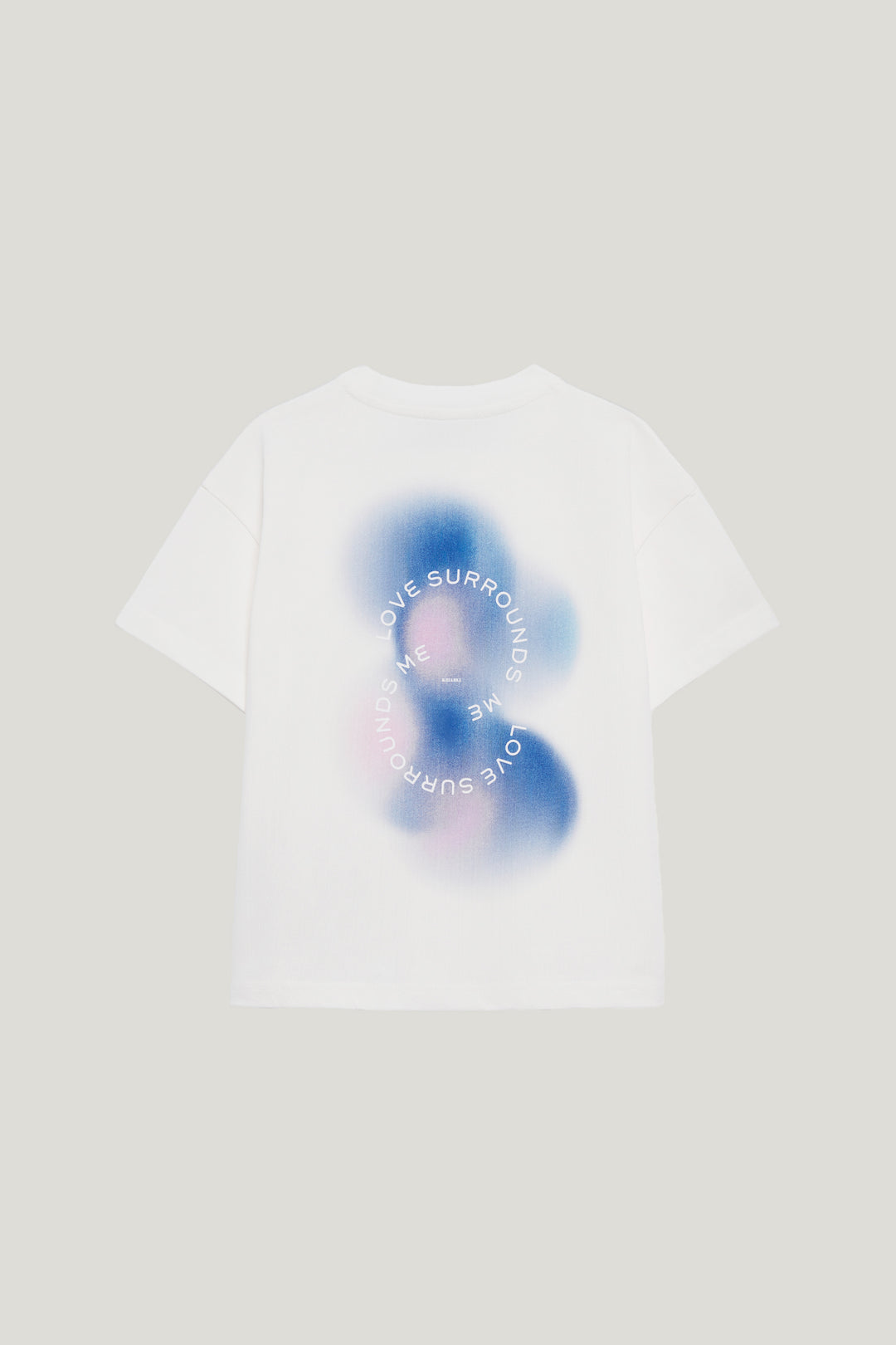 OVERSIZED TSHIRT MINI OFF WHITE LOVE SURROUNDS ME