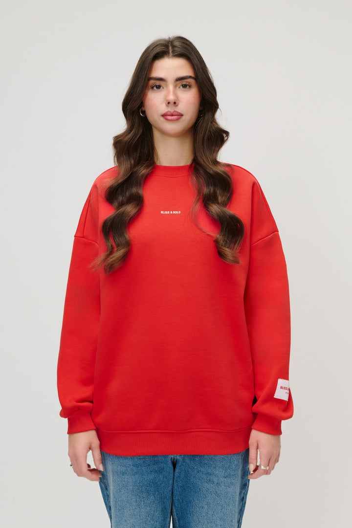 SANTA FAN CLUB SWEATER CHRISTMAS RED