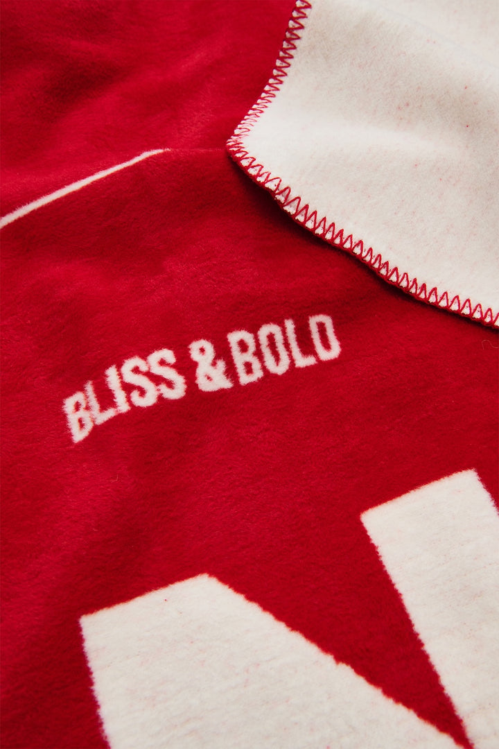 SANTA FAN CLUB KUSCHELDECKE ROT/WEIß