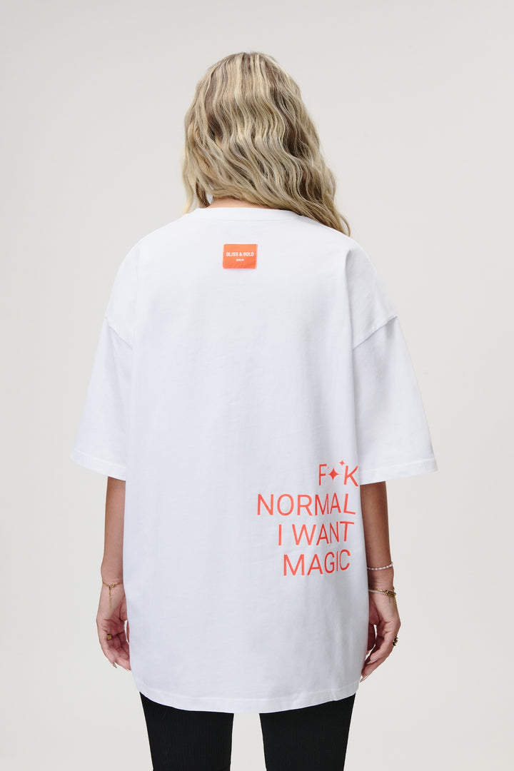 JUNO OVERSIZED TSHIRT OFF WHITE FCK MAGIC
