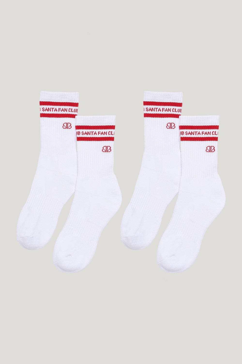 SANTA FAN CLUB SOCKEN WHITE (2er Pack)