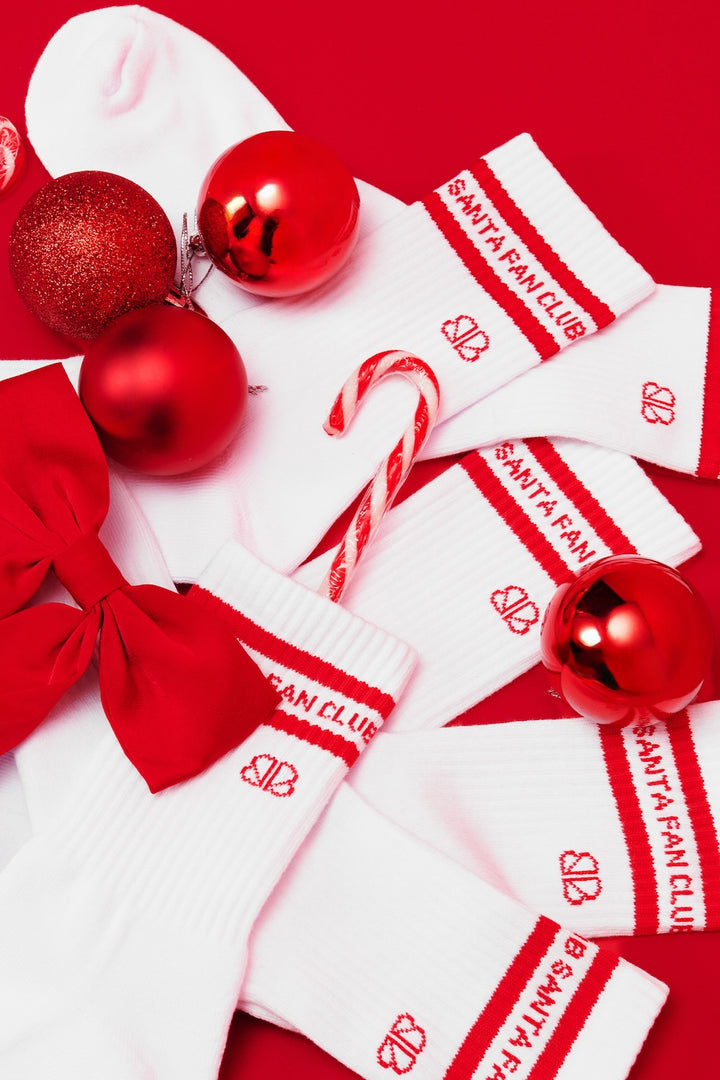 SANTA FAN CLUB SOCKEN WHITE (2er Pack)